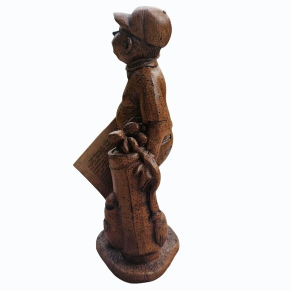 Phase IV Concept Wood Golfer Figurine w Tag 6 3/4" #10074 Rare Vintage - Picture 7 of 12